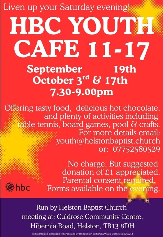 Youth Cafe 19thSeptember Octob